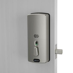 รูปด้านหลัง deadbolt lockly digital doorlock